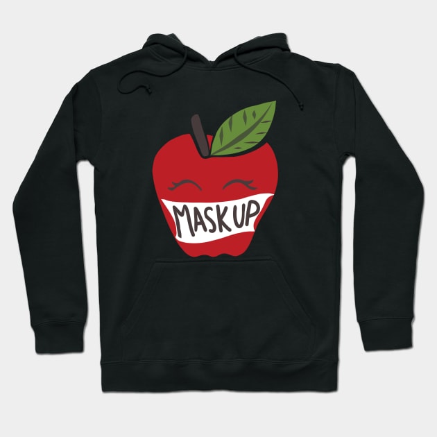 Mask up Teacher back to school apple Hoodie by bubbsnugg